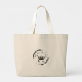 "Alles over die route - trendy shopping Canvas tas (Achterkant)