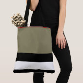 Alles-over-druk groot Tas - zwarte rode streep (Dichtbij)