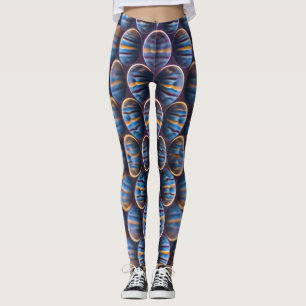Alles-over-druk Leggings met Abstract Honeycomb