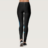 Alles-over-druk Leggings met blauwe draai (Achterkant)