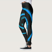 Alles-over-druk Leggings met blauwe draai (Links)