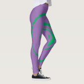 Alles-over-druk Leggings met Groene Kronkel (Rechts)