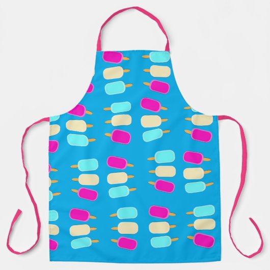 Alles-over-druk Schort IJzenkroam blauw (Voorkant)