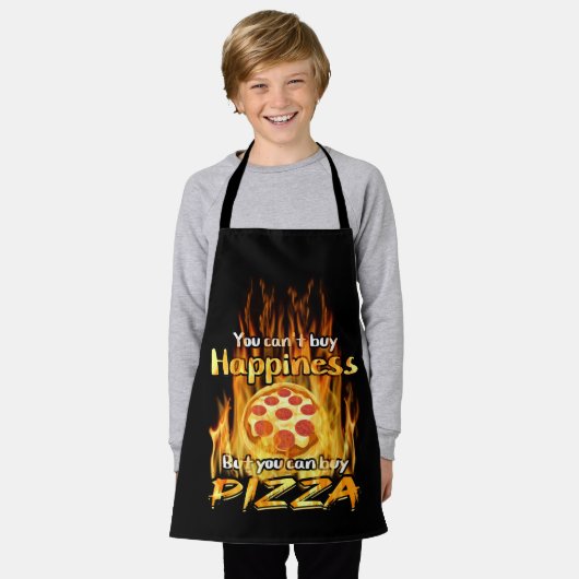 Alles-over-druk Schort, Middelgrote Pizza voor Voe Schort (Gedragen)