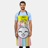 Alles-over-druk Schort Stripe Kat muis (Gedragen)