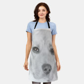 Alles-over-druk van de ketel van de beagle schort (Gedragen)