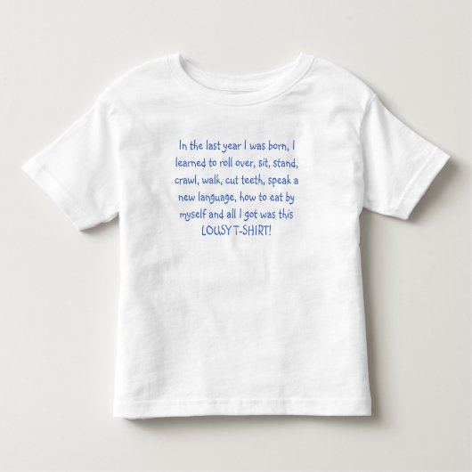 Alles over een jaar kinder shirts (Voorkant)