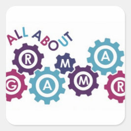 Alles over Grammar Vierkante Sticker