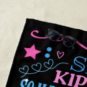 Alles over gymnastiek Typografie in roze en blauw Strandlaken (In situ)