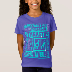 Alles over Gymnastiek Typografie in Turquoise T-shirt