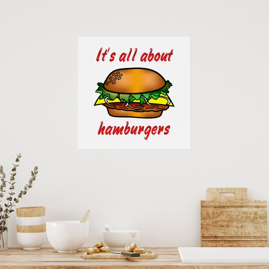 Alles over hamburgers poster (Keuken)