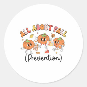 Alles over Herfst Preventie SLP OT PT Pompoen Herf Ronde Sticker