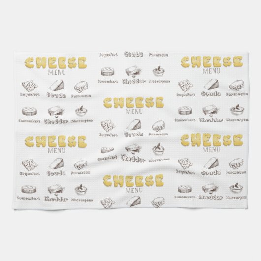 Alles over het menu Soorten kazen            Theedoek (Horizontaal)