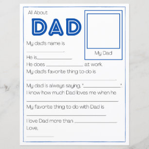 Alles over het werkblad van papa Vaderdag voor kin