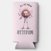 Alles over houding grappige flamingo seltzer blikjeskoeler (Achterkant)