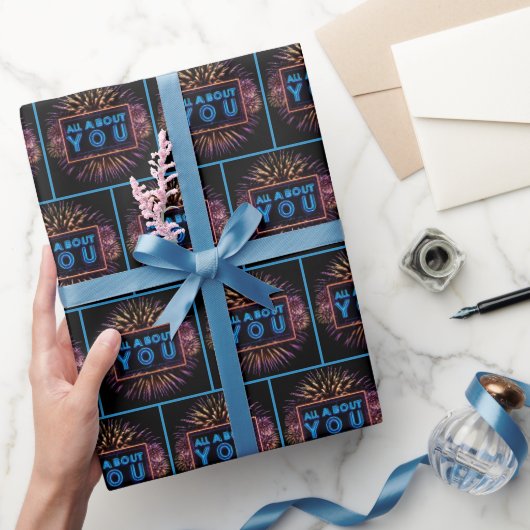 Alles over je neon teken met vuurwerk cadeaupapier (Geschenken)