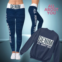 ALLES OVER JOU - Fashionable Denim Sports Leggings