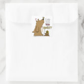 Alles over jou is leuk vierkante sticker (Tas)