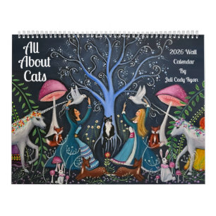 Alles over katten 2025 Whimsical Art Kalender
