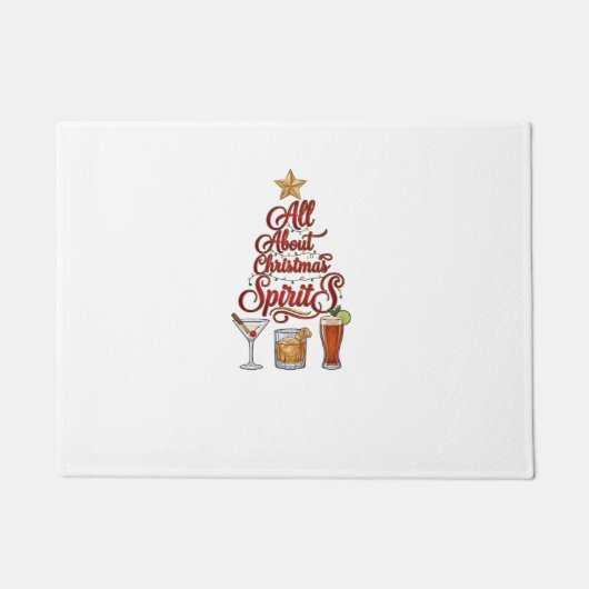 Alles over Kerstspirits Cocktails Whisky Ster Deurmat (Voorkant)