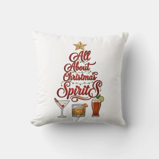 Alles over Kerstspirits Cocktails Whisky Ster Kussen (Voorkant)