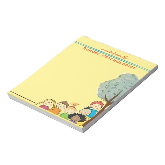 Alles over Kinderen— schoolpsycholoog Note Pad Notitieblok (Linkerzijde)