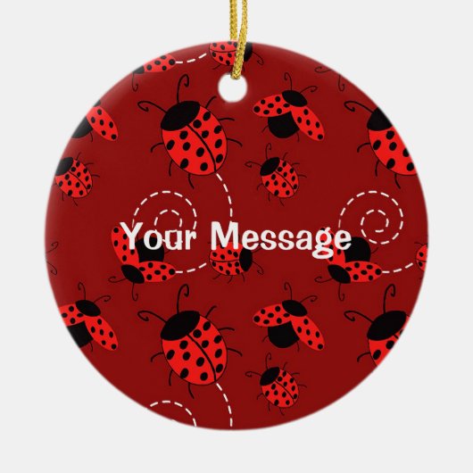 Alles over Ladybug Design Print Keramisch Ornament (Voorkant)