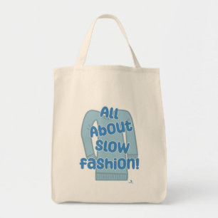 Alles over langzame mode Grappige kleding motto Tote Bag