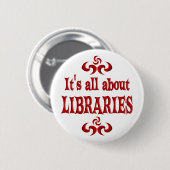 ALLES OVER LIBRARIES RONDE BUTTON 5,7 CM (Voorkant /achterkant)