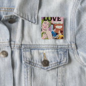 ALLES OVER LIEFDE VIERKANTE BUTTON 5,1 CM (In situ)