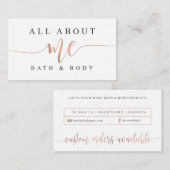 Alles over mij Bath and Body Visitekaartje (Voorkant / Achterkant)