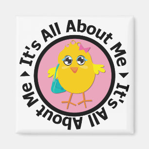 Alles over mij kekel (roze) magneet