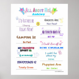 Alles over mij Quiz Poster