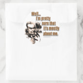 Alles over mij... ronde sticker (Tas)