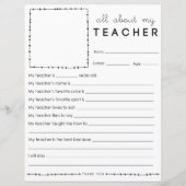 Alles over mijn leraar invullen (Voorkant)