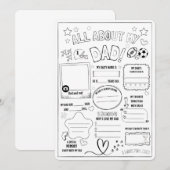 Alles over mijn vader, Kinder cadeau voor vaders Bedankkaart (Voorkant / Achterkant)