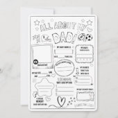 Alles over mijn vader, Kinder cadeau voor vaders Bedankkaart (Voorkant)