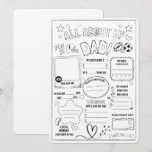 Alles over mijn vader, Kinder cadeau voor vaders D Bedankkaart (Voorkant / Achterkant)