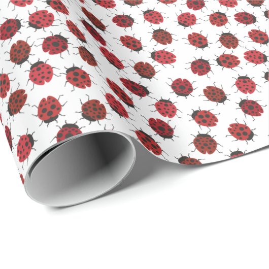 Alles over moderne Rode Ladybugs Cadeaupapier (Rol Hoek)