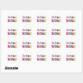 Alles over muziek ronde sticker (Vel)