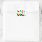 Alles over muziek ronde sticker (Tas)