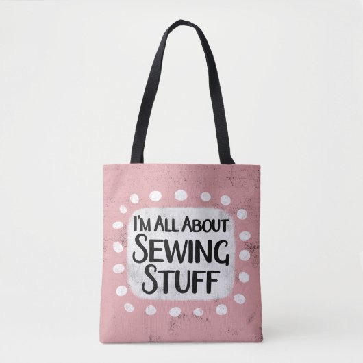 Alles over naaien spullen Canvas tas (Voorkant)