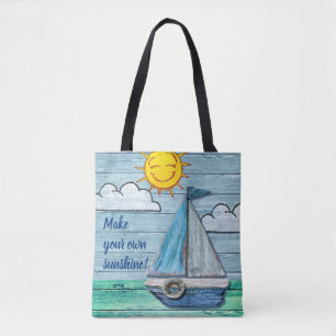 Alles over print Canvas tas Driftwood Beach