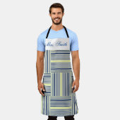 Alles over Print Schort Gele Blauwe Stripe Streep (Gedragen)