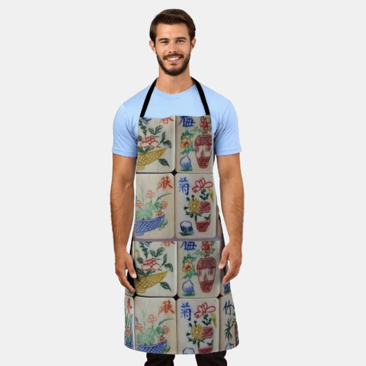 Alles over Print Schort Mahjong (Gedragen)