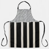 Alles over Print Schort Stripe Black en White (Voorkant)