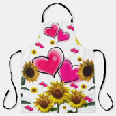 Alles over Print Schort Zonnebloemroze harten (Voorkant)