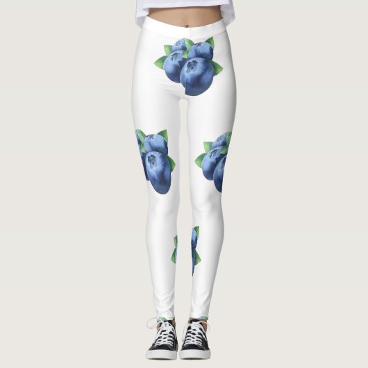 ALLES OVER PRINT WILD BLUE BERRY LEGGINGS (Voorkant)