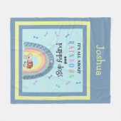 Alles over regenbogen en papaverhonden fleece deken (Voorkant (Horizontaal))