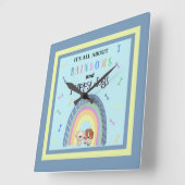 Alles over regenbogen en papaverhonden     vierkante klok (Hoek)